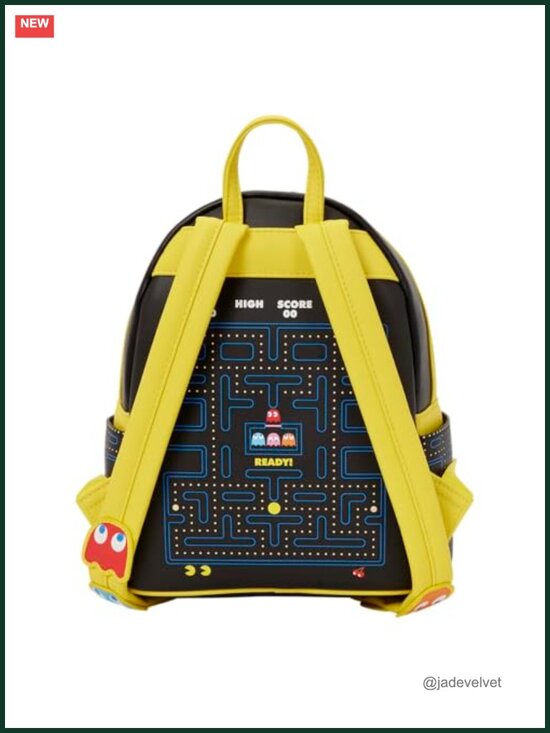 Loungefly Pac-Man Glow Mini Backpack - Polyurethane, Licensed Collectible